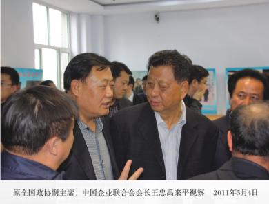 原全国政协副主席、中国企业联合会会长王忠禹来平视察