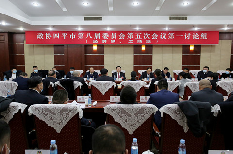 郭灵计参加市政协八届五次会议分组讨论